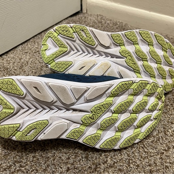 Hoka Men's Blue Coral and Black Athletic Shoes - Picture 10 of 15